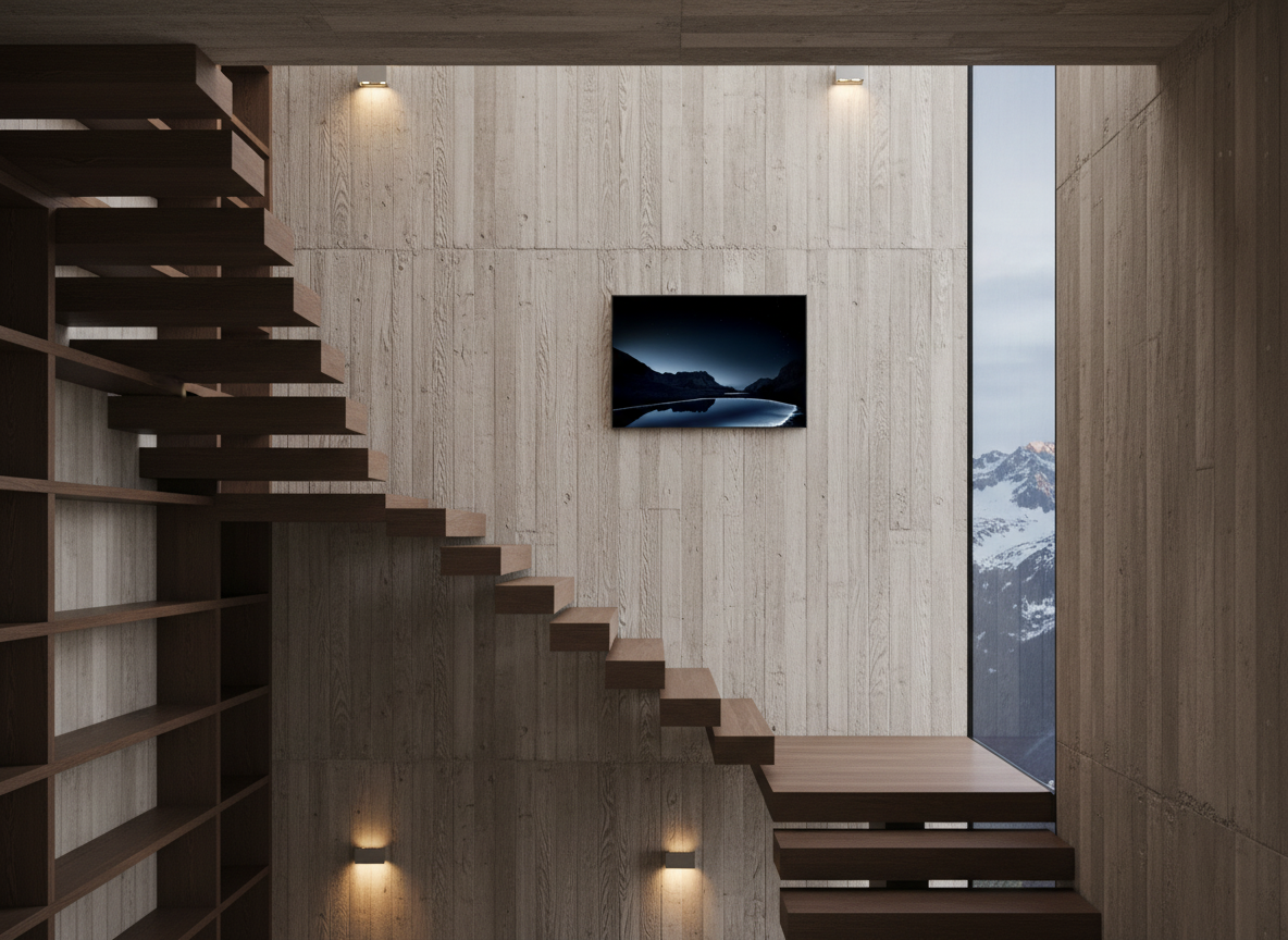 90 x 60 cm, verre acrylique 2mm sur cadre aluminum black 25 mm Marmite glaciaire dans les Lapiez de Tsanfleuron, 2025