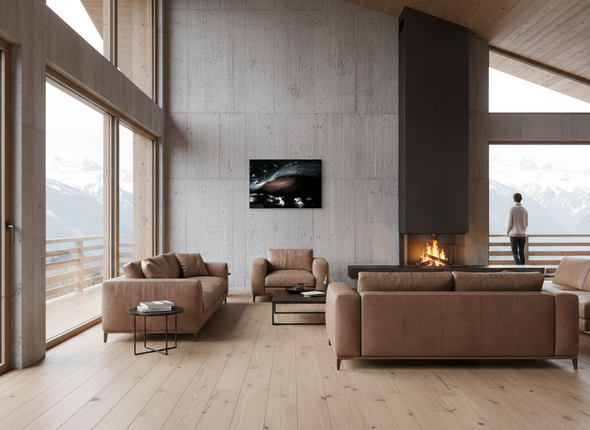 90 x 60 cm, verre acrylique 2mm sur cadre aluminum black 25 mm L’œil du dragon, Zinal, 2023