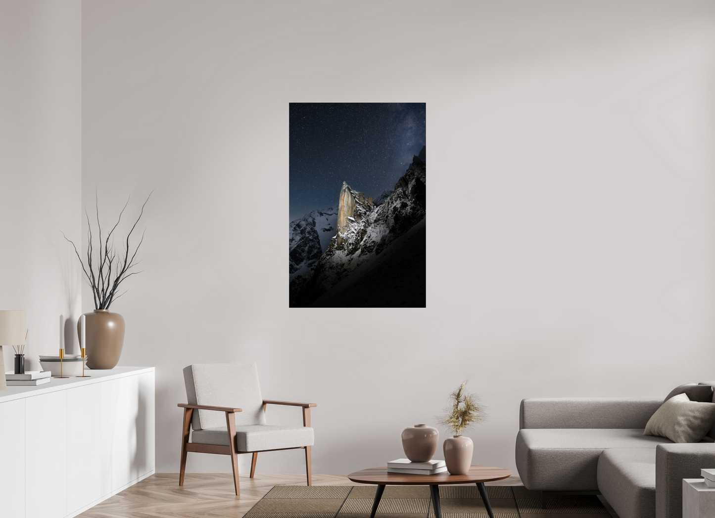 80 x 120 cm, Impression fine art, sans cadre, sans marge Voie lactée sur le Massif du Portalet, 2025