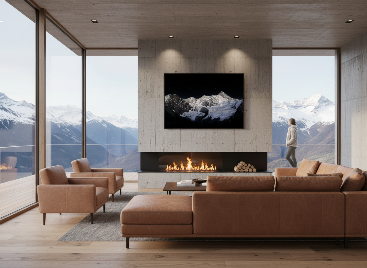 150 x 100 cm, verre acrylique 2mm sur cadre aluminum black 25 mm La couronne impériale de Zinal, 2025